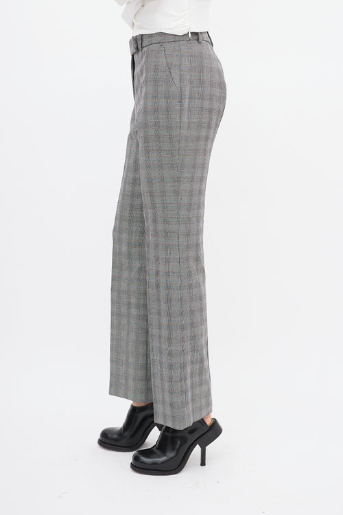 Alexander McQueen Black 
White Wool Houndstooth Trouser