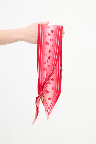 Alexander McQueen Pink Skull Print Scarf