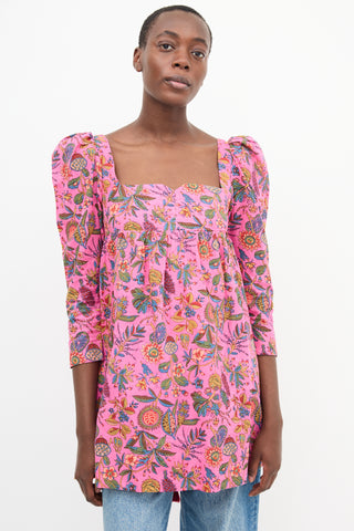 Alix Of Bohemia Pink 
Multi Floral Dress