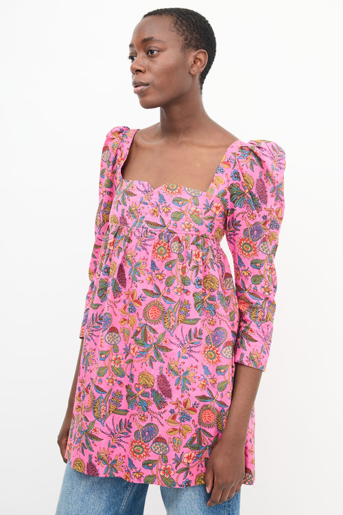 Alix Of Bohemia Pink 
Multi Floral Dress