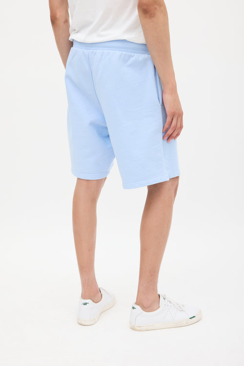 AMI Paris Light Blue Ami De Coeur Track Shorts