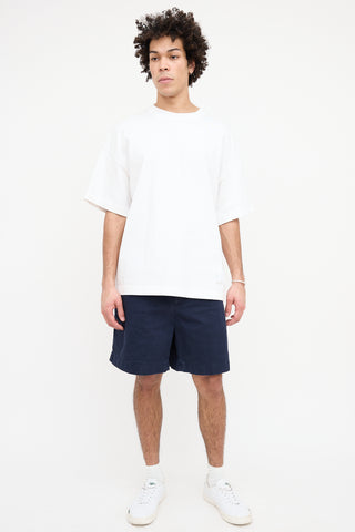 AMI Paris White Cotton T-Shirt