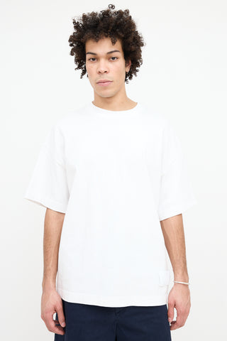 AMI Paris White Cotton T-Shirt