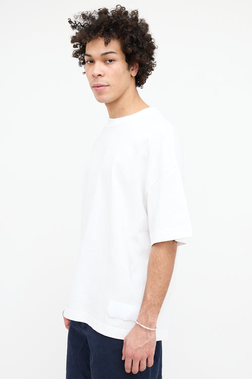 AMI Paris White Cotton T-Shirt