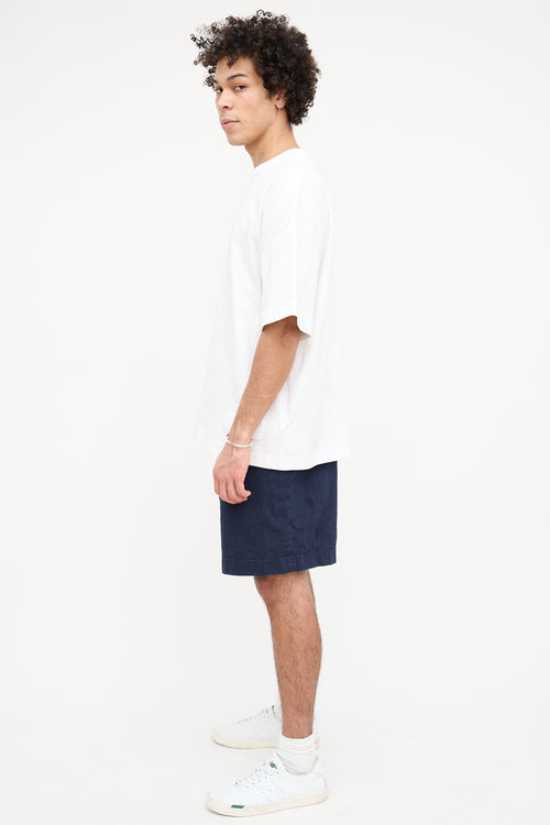 AMI Paris White Cotton T-Shirt