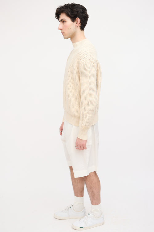 Aimé Leon Dore Cream Waffle Knit Sweater