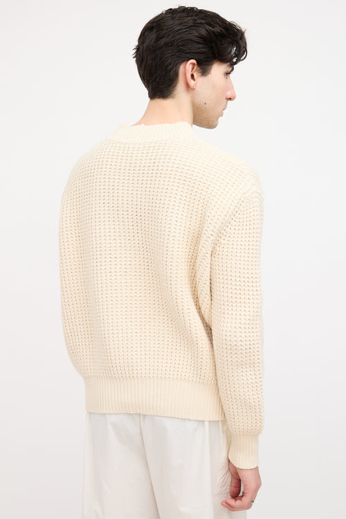 Aimé Leon Dore Cream Waffle Knit Sweater