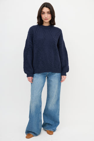 Anine Bing Wool Cable Knit Sweater