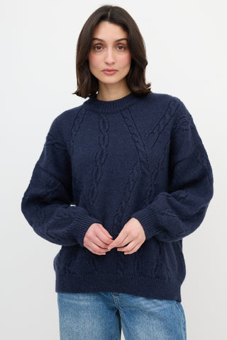 Anine Bing Wool Cable Knit Sweater