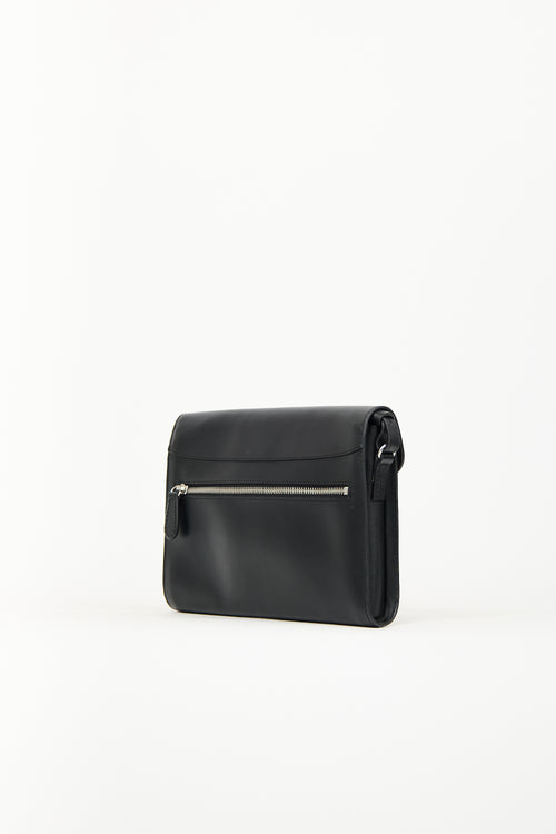 A.P.C. Black Leather James Crossbody Bag