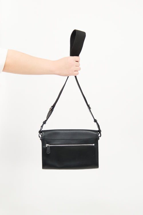 A.P.C. Black Leather James Crossbody Bag