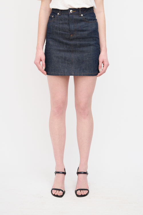 A.P.C. Raw Denim Mini Skirt