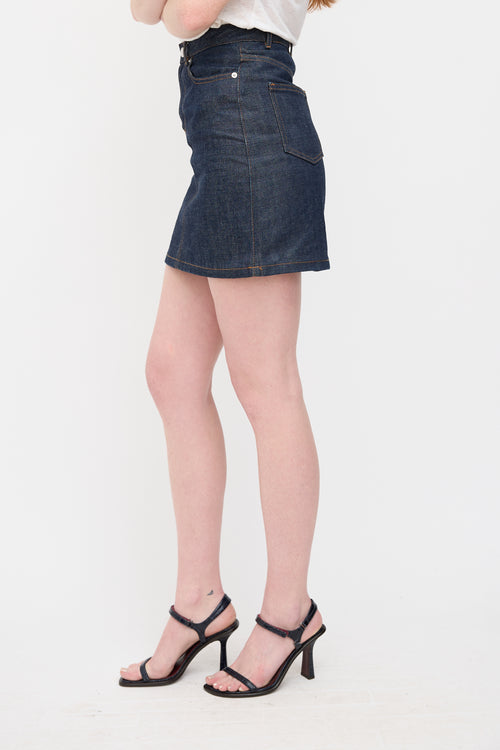 A.P.C. Raw Denim Mini Skirt