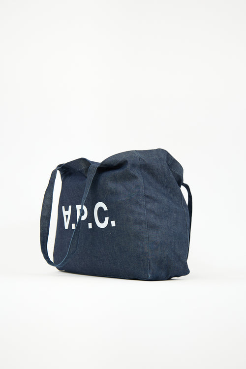 A.P.C. Dark Wash Denim Daniela Tote