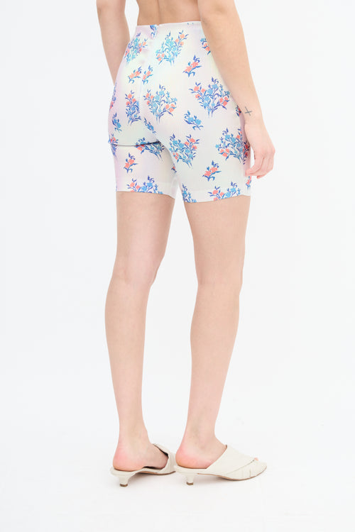 Area White 
Multi Shimmer Biker Shorts