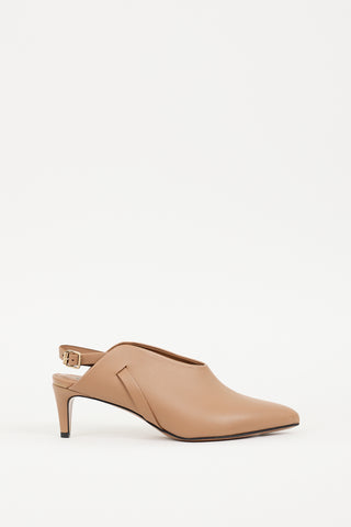 ATP Atelier Beige Leather Abra Slingback Mule