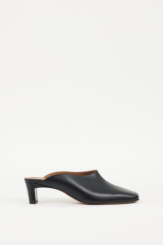 ATP Atelier Black Leather Alloro Mule