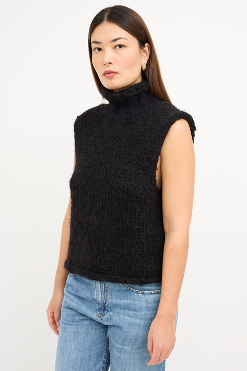 Smythe X Augden Black Wool Sleeveless Sweater