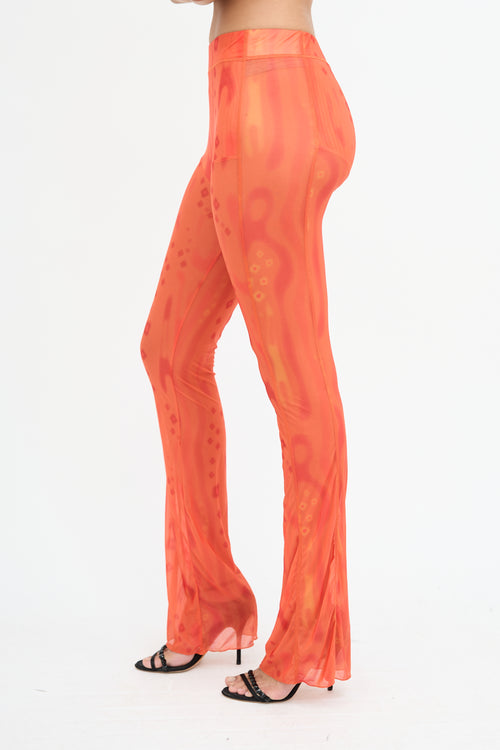 AVAVAV Orange Printed Apartment Pant