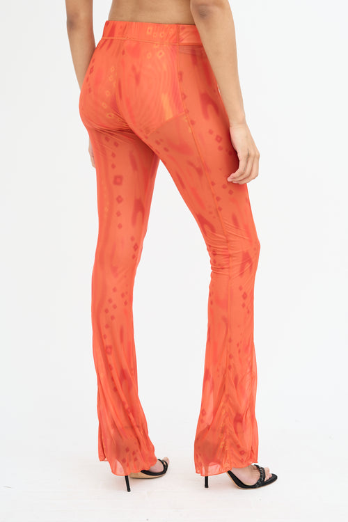 AVAVAV Orange Printed Apartment Pant