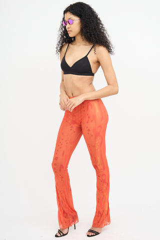 AVAVAV Orange Printed Apartment Pant