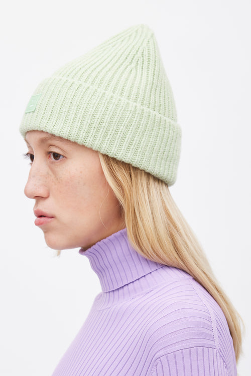 Acne Studios Green Knit Small Face Beanie