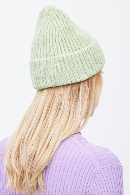 Acne Studios Green Knit Small Face Beanie