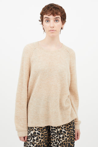 Acne Studios Beige Ribbed Knit Sweater