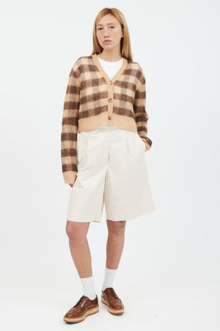 Acne Studios Beige 
Brown Mohair Cropped Cardigan