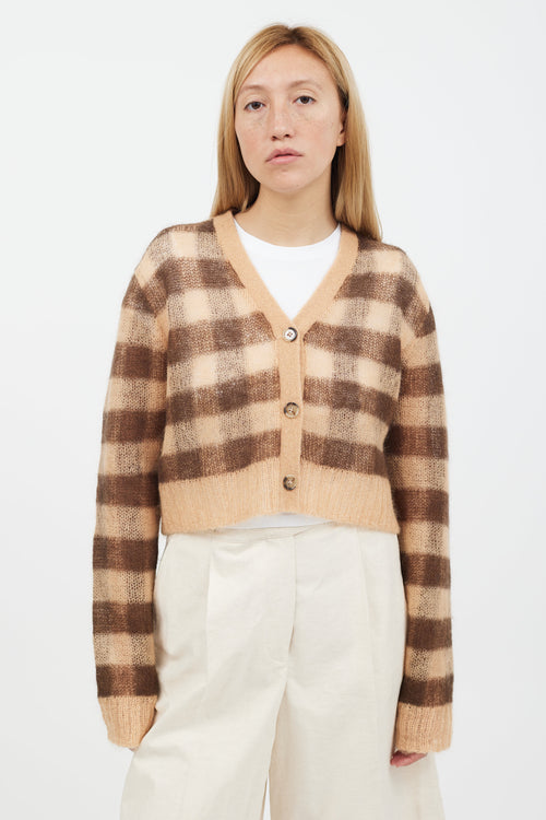 Acne Studios Beige 
Brown Mohair Cropped Cardigan