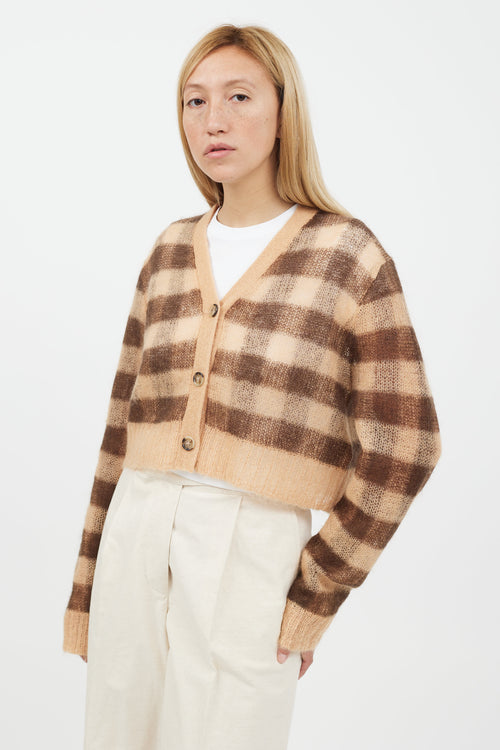 Acne Studios Beige 
Brown Mohair Cropped Cardigan