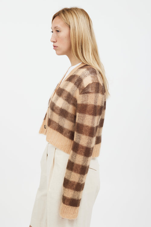 Acne Studios Beige 
Brown Mohair Cropped Cardigan