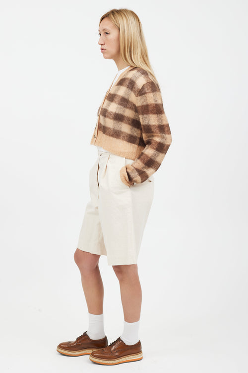 Acne Studios Beige 
Brown Mohair Cropped Cardigan