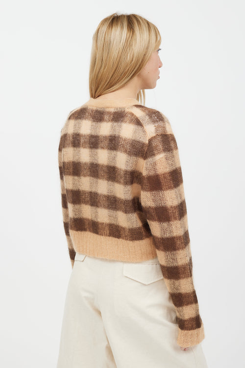 Acne Studios Beige 
Brown Mohair Cropped Cardigan