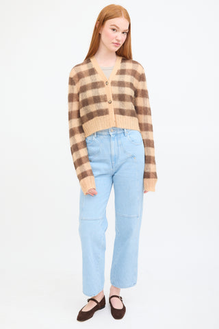 Acne Studios Beige 
Brown Mohair Cropped Cardigan