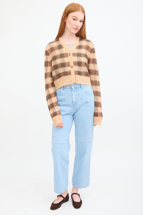 Acne Studios Beige 
Brown Mohair Cropped Cardigan