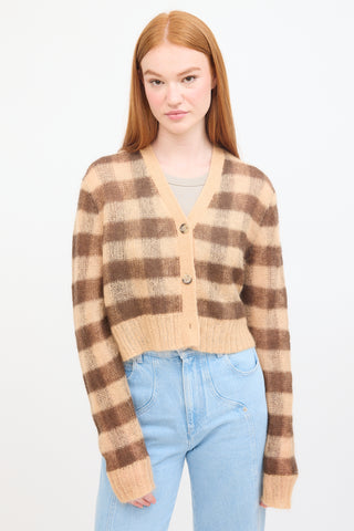 Acne Studios Beige 
Brown Mohair Cropped Cardigan