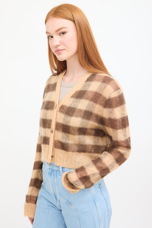 Acne Studios Beige 
Brown Mohair Cropped Cardigan