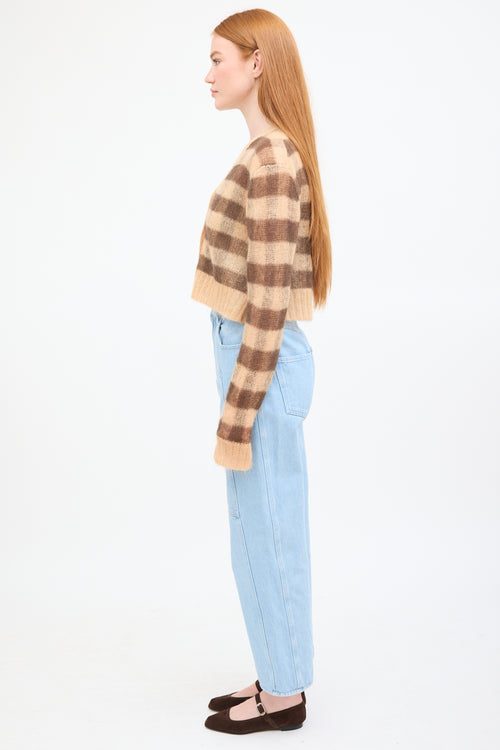 Acne Studios Beige 
Brown Mohair Cropped Cardigan