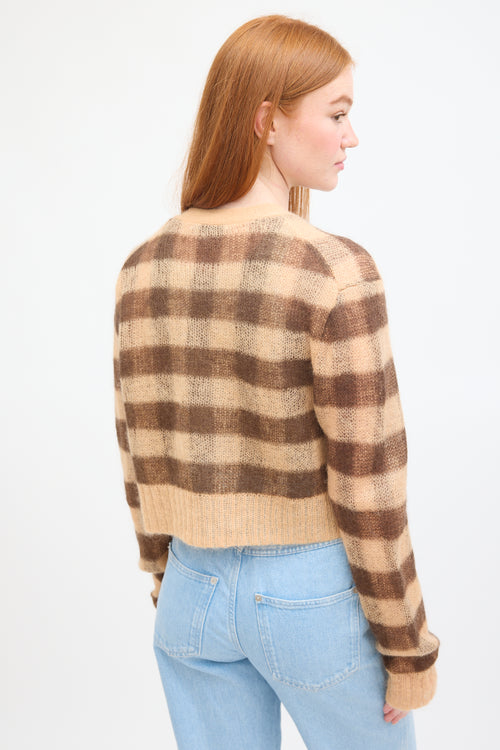 Acne Studios Beige 
Brown Mohair Cropped Cardigan