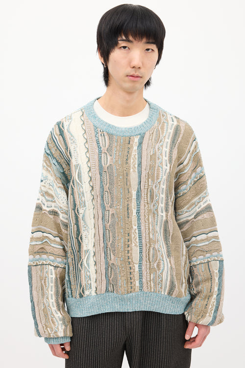 Acne Studios Beige 
Multi Knit Patterned Sweater