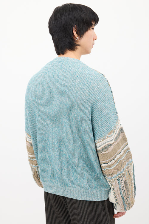 Acne Studios Beige 
Multi Knit Patterned Sweater