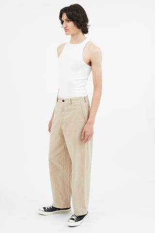 Acne Studios Beige Wide Leg Trouser