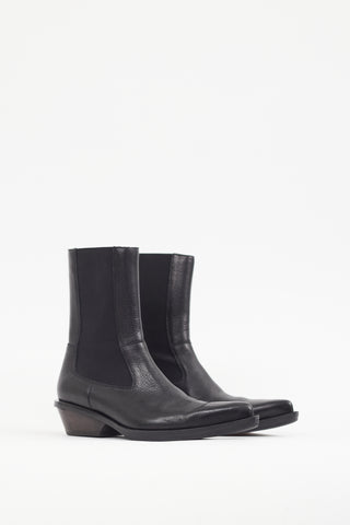 Acne Studios Black 
Brown Leather Chelsea Boot