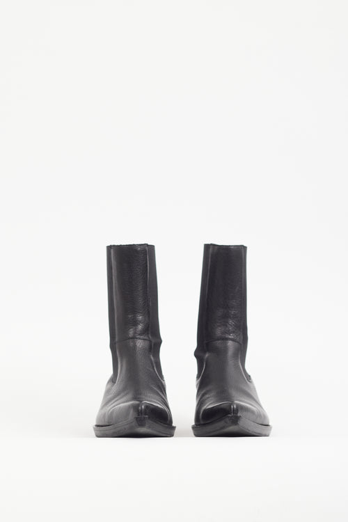 Acne Studios Black 
Brown Leather Chelsea Boot