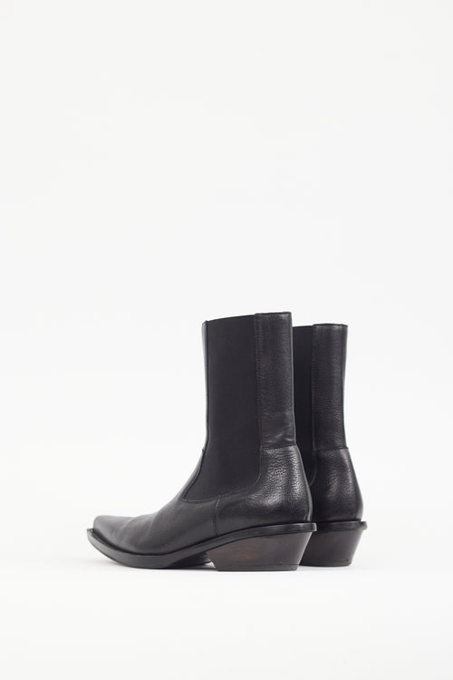 Acne Studios Black 
Brown Leather Chelsea Boot