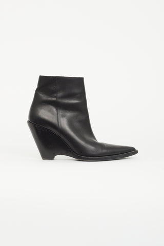 Acne Studios Black Cony Wedge Boot