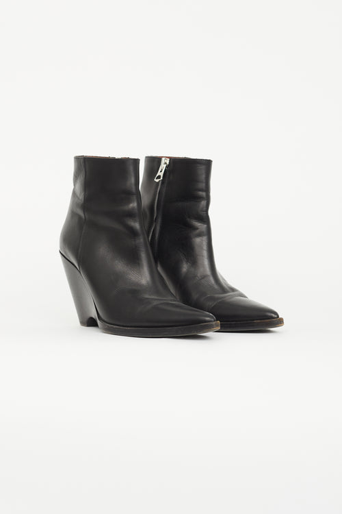 Acne Studios Black Cony Wedge Boot