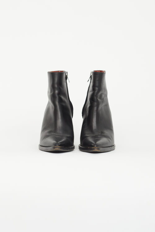 Acne Studios Black Cony Wedge Boot