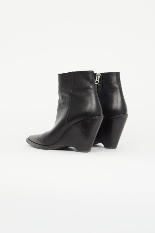 Acne Studios Black Cony Wedge Boot